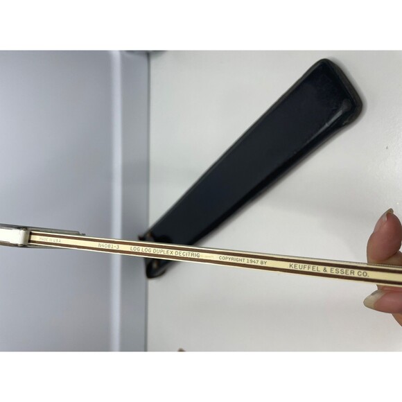 Keuffel Esser Slide Rule N4081-3 Log Log Duplex Decitrig Leather Case Box 1940s - Picture 7 of 8